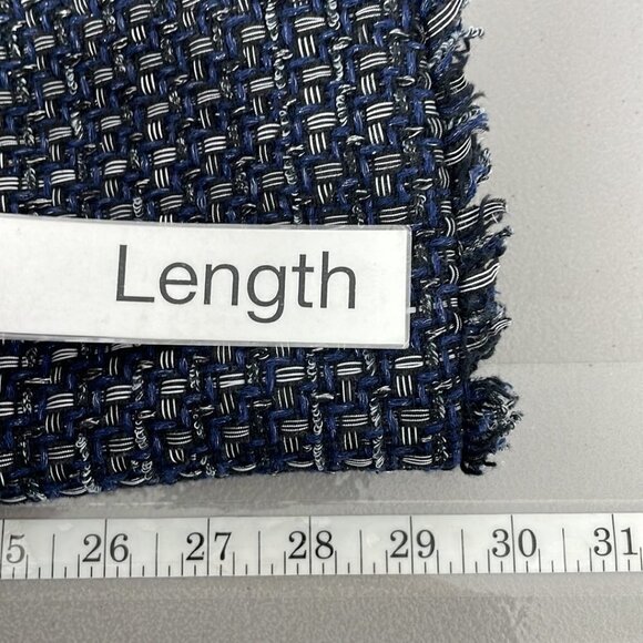 Ann Taylor Petite Jacket Coat Open Front Fringe Blue Gray Size Large Petite LP - Picture 12 of 17